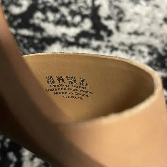 Franco Sarto Leather Black Heel Sandals Sz 9.5 - Picture 8 of 8